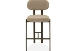 Barkruk Wave Beige - Anodic Brown Rivano