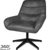Draaifauteuil - Chicago Antracite Toma