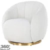Draaifauteuil 210713 White Bouclé Jago