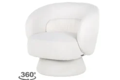 Draaifauteuil 211089 White Furry  Senna