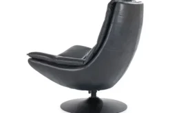 Draaifauteuil - zwart boho leder | 95939 Sven