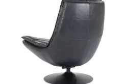 Draaifauteuil - zwart boho leder | 95939 Sven