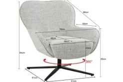Draaifauteuil Bisque Oasis Sven