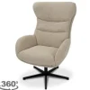 Draaifauteuil met hocker Naturel CH-73.051 Malmo