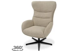 Draaifauteuil met hocker Naturel CH-73.051 Malmo