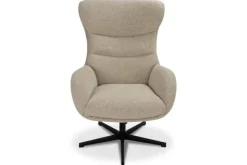 Draaifauteuil met hocker Naturel CH-73.051 Malmo