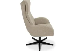 Draaifauteuil met hocker Naturel CH-73.051 Malmo