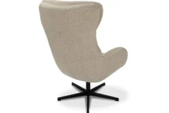 Draaifauteuil met hocker Naturel CH-73.051 Malmo