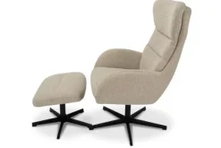 Draaifauteuil met hocker Naturel CH-73.051 Malmo