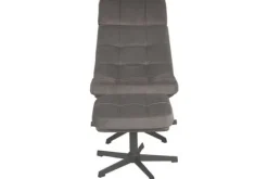 Draaifauteuil met hocker Antraciet CH-73.022 Alvar