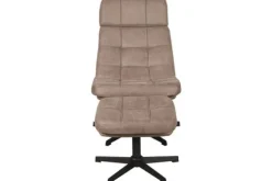 Draaifauteuil met hocker Taupe CH-73.028 Alvar