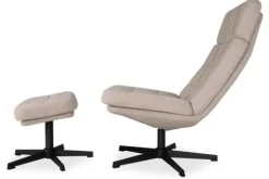Draaifauteuil met hocker Naturel CH-73.004 Alvar