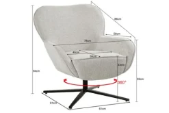 Draaifauteuil Toffee Sven