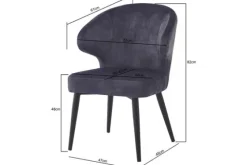 Eetkamerstoel Anthracite Velvet Donna