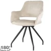 Eetkamerstoel Beige Velvet Capp