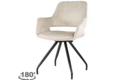 Eetkamerstoel Beige Velvet Capp