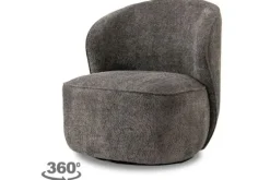 Fauteuil Dark Grey Belvi