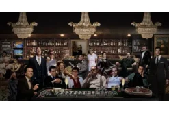 Glasschilderij Maffia roulette 080160-044