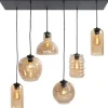 Hanglamp Goud Amberglas Fantasy