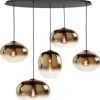 Hanglamp goudkleurig glas Bellini