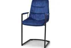 Keukenstoel velvet blue Knus
