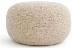 Poef Light Beige Ease | Beside Rugs
