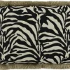 Sierkussen Black White + Fringe Gold Zebby | Claudi