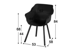 Tuinstoel Carbon Black 11.680.008 Sophie Element