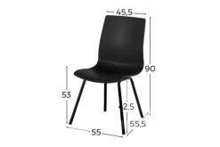 Tuinstoel Carbon Black 11.703.008 Sophie Rondo