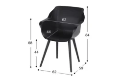 Tuinstoel Carbon Black 11.681.008 Sophie Studio