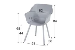 Tuinstoel Misty Grey 11.680.006 Sophie Element