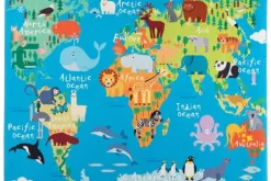Vloerkleed 233 World Map Torino Kids