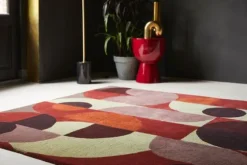 Vloerkleed Cosmo Red Pale Green 95203 Decor | Brink & Campman