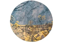 Vloerkleed Gold Sea 9698 rond | Dubai Cities | Louis de Poortere