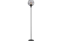 Vloerlamp Zwart Rookglas Fantasy
