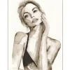 Wandkleed A Womans Face