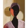 Wandkleed Silhouette Lady