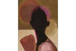 Wandkleed Silhouette Lady