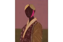 Wandkleed Silhouette Lady
