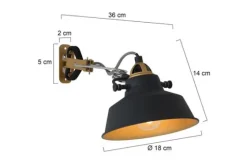 Wandlamp 1320ZW Nové Mexlite