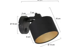 Wandlamp 3333ZW Ornoir Mexlite