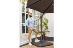 Zweefparasol r300cm Antraciet 14.121.178 Shadowflex